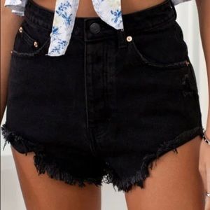 Isabelle’s Closet Capitola Washed Black Denim Shorts